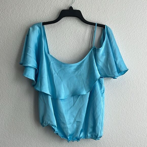 Ramy Brook Scarlett Top in Sky Blue, NWT, Size L - Picture 4 of 8
